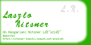 laszlo nitsner business card